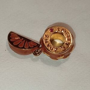 Enamel And Gold Orange Slice Slider Charm By Lauren G Adams